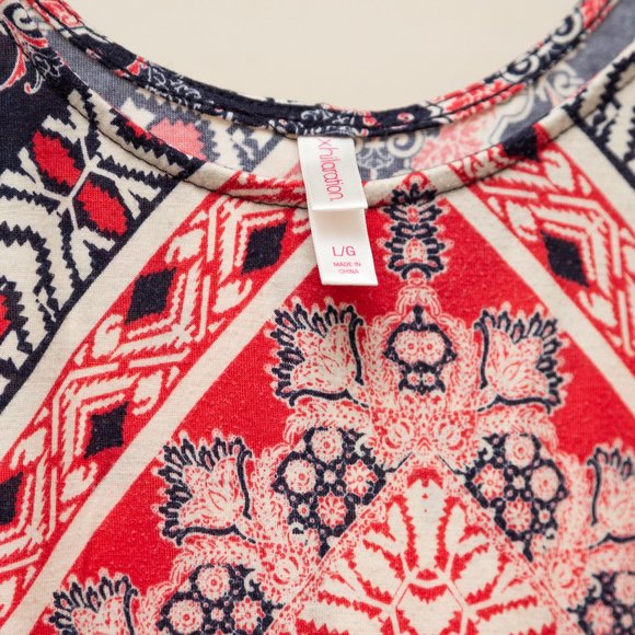 3/4 Sleeve Boho Printed Maxi Dress - Picture 3 of 4